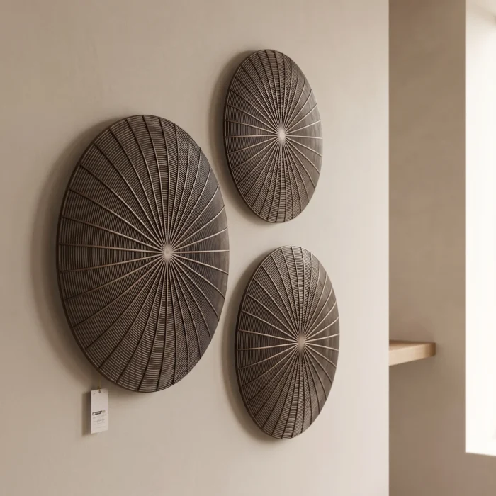 Dark Grey Circular Wall Art Trio