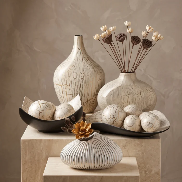 Decorative Tray Ceramic Spheres
