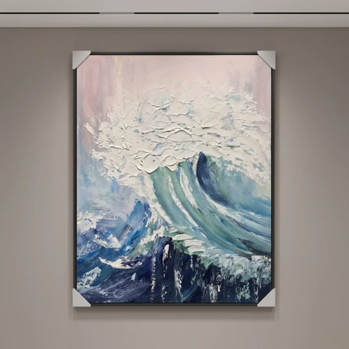 Ocean Wave Abstract Canvas Painting