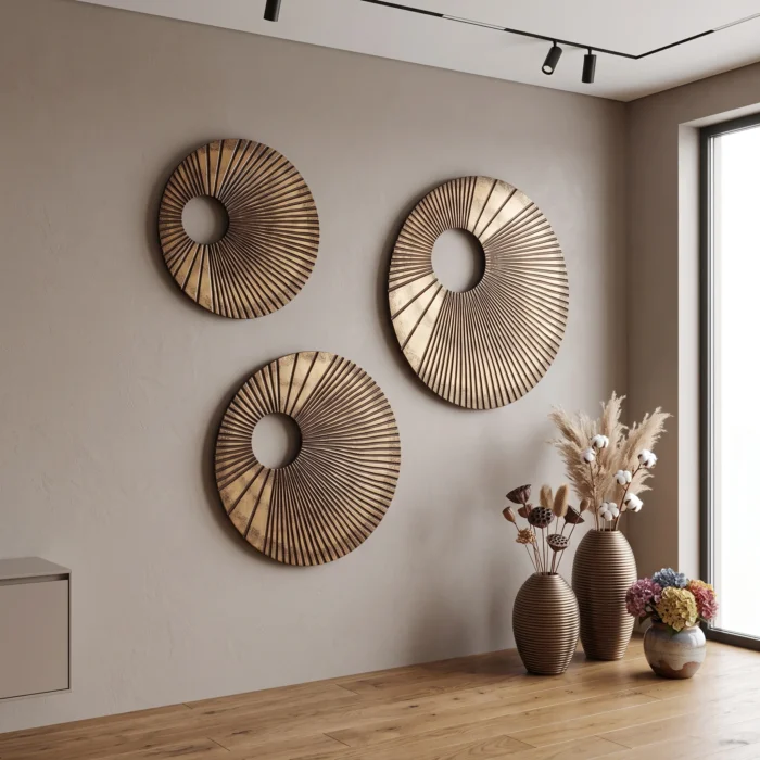 Woven Straw Wall Decor Platters