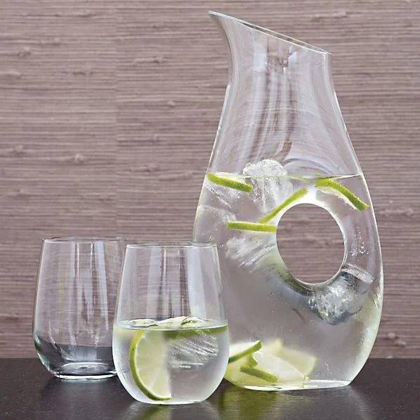 Clear Glass Water Carafe and Glasses Set