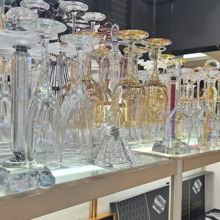 Crystal Glassware and Cutlery Store Display
