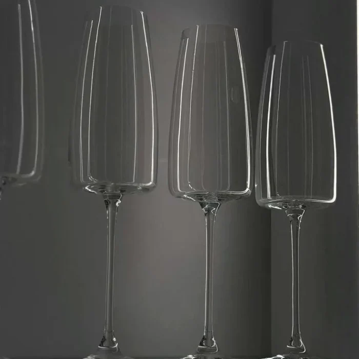 Crystal Wine Flutes Glassware Set