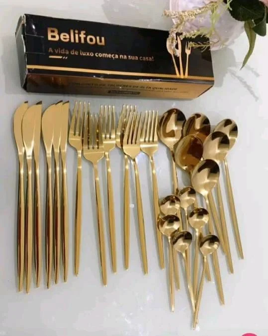 Gold Cutlery Flatware Set