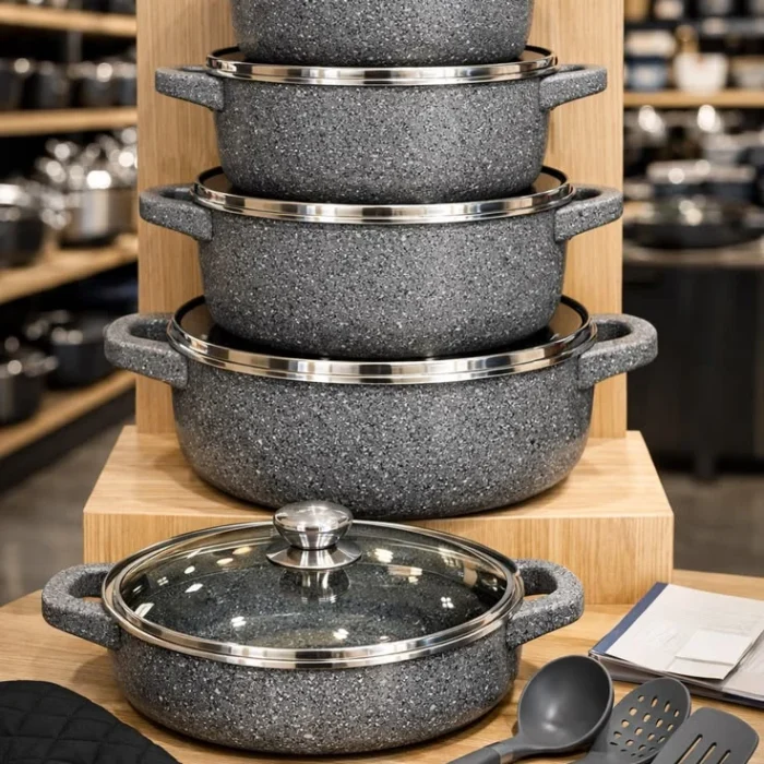 Grey Granite Cookware Set