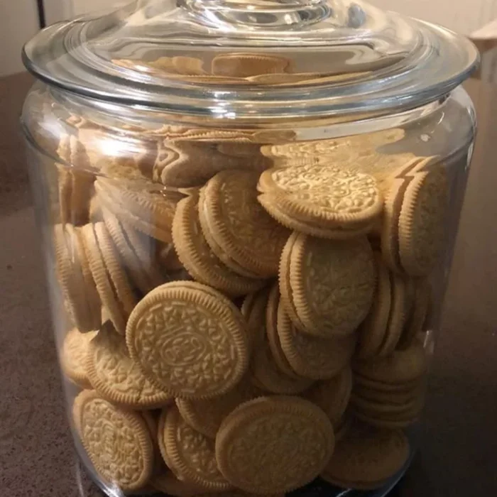 Large Clear Glass Cookie Jar with Lid