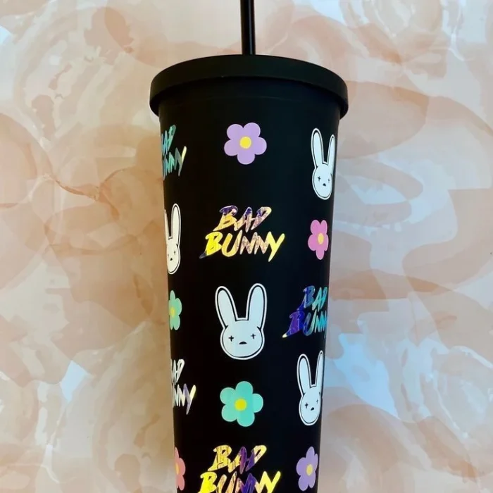 Matte Black Stainless Steel Tumbler Cup with Straw