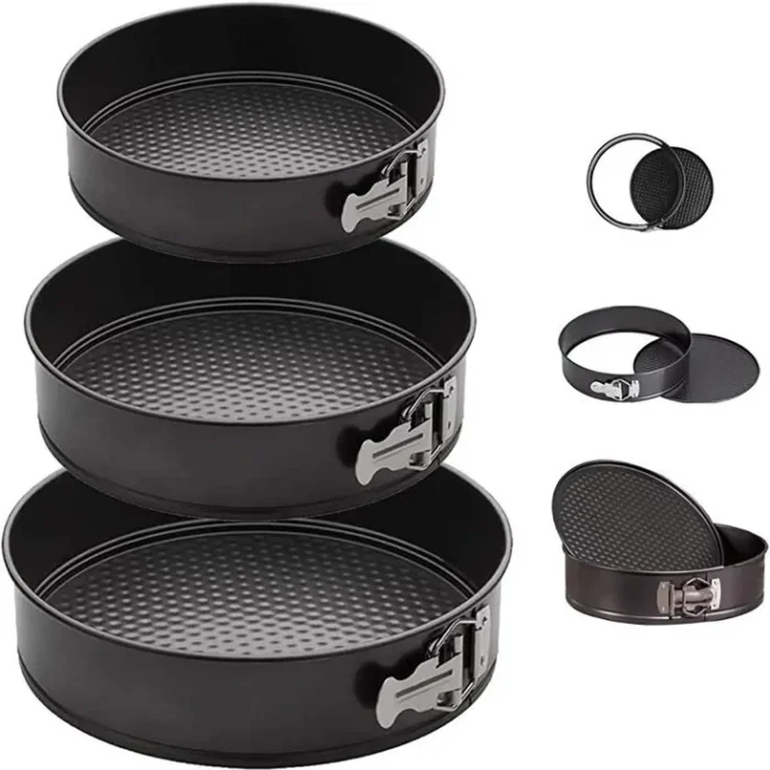 Non-Stick Springform Cake Pans Set of 3