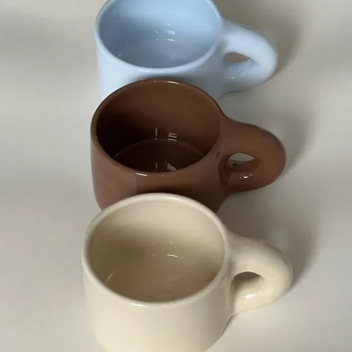 Pastel Ceramic Espresso Mugs Set