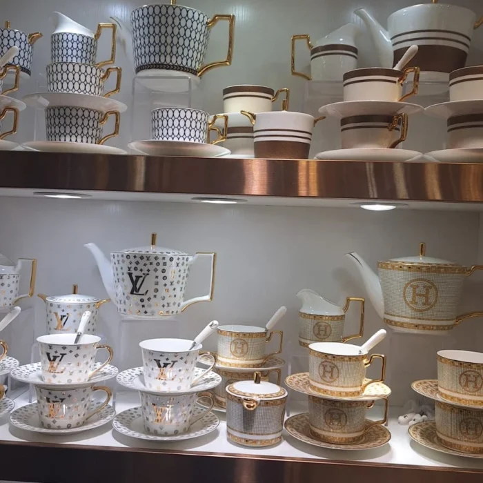 Porcelain Teasets and Crockery Display