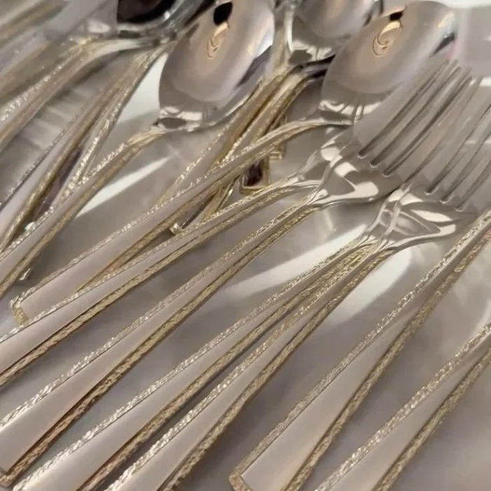 Silver Stainless Steel Cutlery Flatware Set