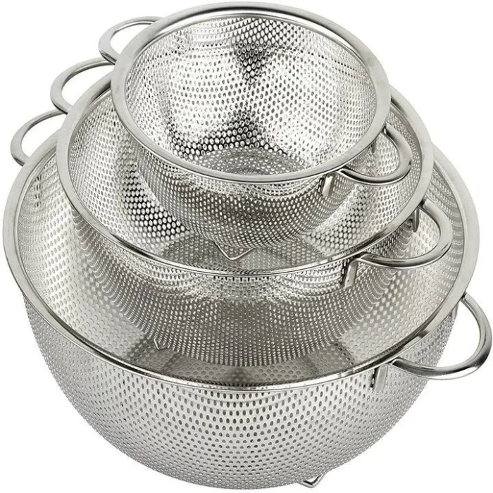 Stainless Steel Mesh Colanders Set